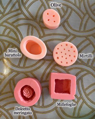 Set 5 stampi in silicone 3D