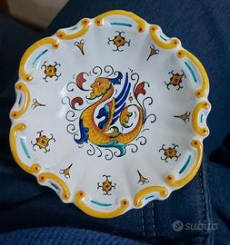 Piatto in ceramica decoro RAFFAELLESCO