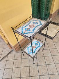 Mobiletto ferro battuto