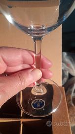 servizio da 6 bicchieri vino cristallo nuovi