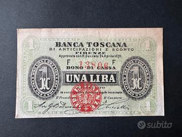 1 LIRA BANCA TOSCANA ANTICIPAZIONI E SCONTO 187