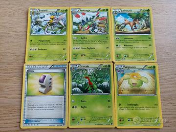 Carte Pokemon tre RARE e tre NON COMUNI