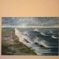 Quadro mare in tempesta