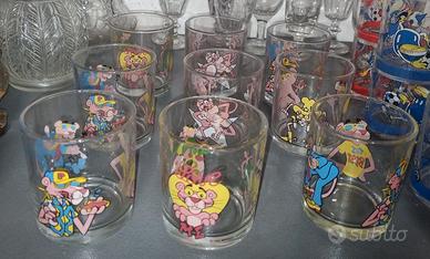 9 BICCHIERI NUTELLA PANTERA ROSA PINK PANTHER