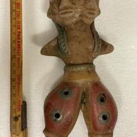 statuetta in terracotta origine sudamericana