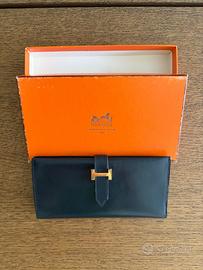 Portafoglio Hermès Béarn Vintage in Pelle Nera