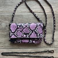Pochette Baldinini Snake Texture Rosa/Viola