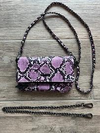Pochette Baldinini Snake Texture Rosa/Viola