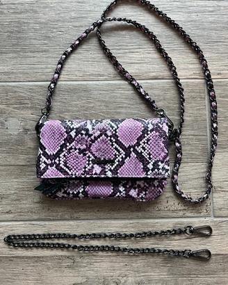 Pochette Baldinini Snake Texture Rosa/Viola