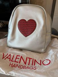 Zaino Valentino argentato con cuore