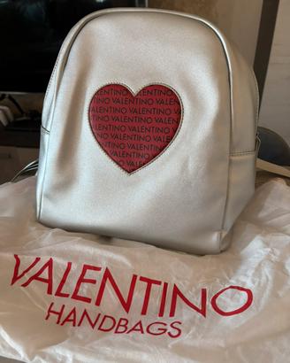 Zaino Valentino argentato con cuore