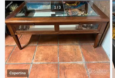 Tavolo  in legno e Cristallo Salotto