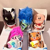 5 tazze con peluche Little Dreamers DreamWorks