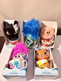 5 tazze con peluche Little Dreamers DreamWorks