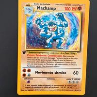 Carta Pokemon prima edizione Machamp, 8/102. Mint