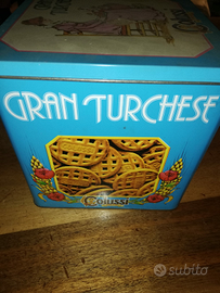 Scatola in latta gran turchese