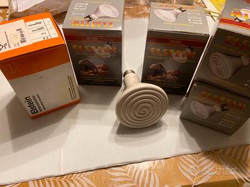 6 Lampade riscaldanti per terrario