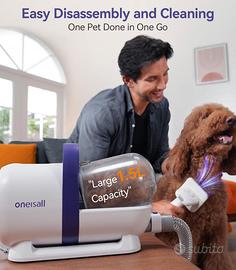 oneisall Aspirapeli Cane 12000Pa 1.5L 4 Accessori