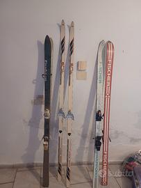 lotto sci vintage epoca collezione arredo baita