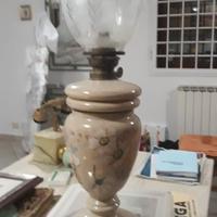 Antico lume fine 800 dipinto a mano