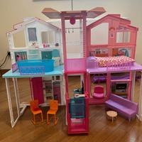 Casa di barbie 3 piani con ascensore e altalena