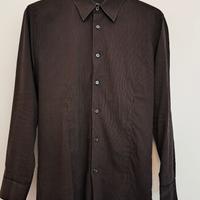 Camicia cotone Gazzarrini, marrone/nera