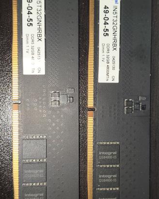 RAM INTEGRAL DDR5 64GB (2x32GB) - Per PC desktop