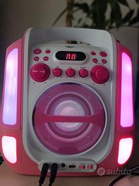 Karaoke luminoso con CD e 2 microfoni