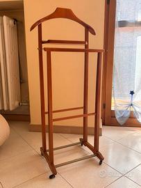 SERVOMUTO LEGNO MASSICCIO CON RUOTE