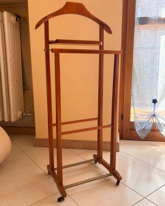 SERVOMUTO LEGNO MASSICCIO CON RUOTE