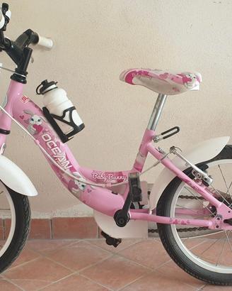 Bici 14"  bambina con rotelle