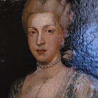 antico dipinto olio su tela del 1700