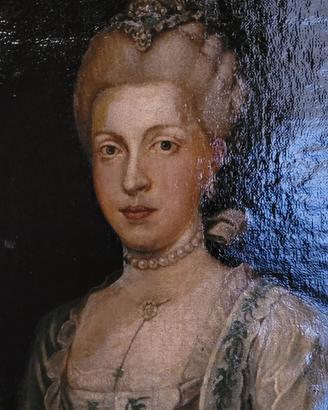 antico dipinto olio su tela del 1700