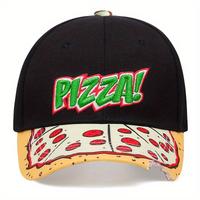 Cappellino ricamato Pizza con visiera moriscata