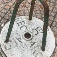 Porta ombrellone pubblicitario anni '50 RECOARO