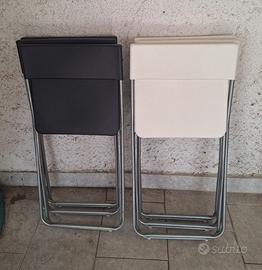 6 sedie pieghevoli + 2 pouf + sedia trucco +seggio