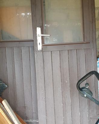 Porta di legno a due ante, 1,75 x 0,60 + 0,60