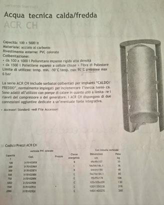 Serbatoio acqua tecnica 500 lt