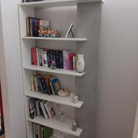 libreria bianco e cemento