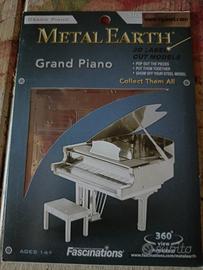 metal earth pianoforte a coda, gran piano, kit