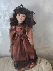 bambola vintage porcellana da collezione 40 cm 