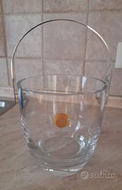 Secchiello del ghiaccio in cristallo e acciaio