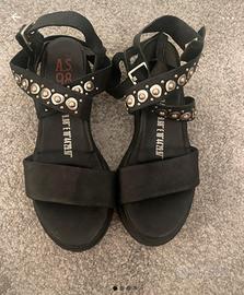 Sandalo pelle plateau A.S.98 tg 37