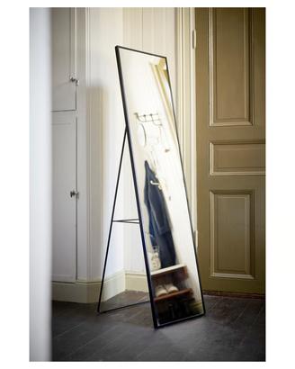 Specchio da terra, nero, 40x167 cm