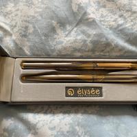 Set 2 penne Elysée “Corona Gold Art Deco”