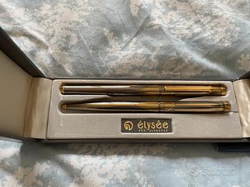 Set 2 penne Elysée “Corona Gold Art Deco”