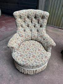 Poltrone vintage con braccioli