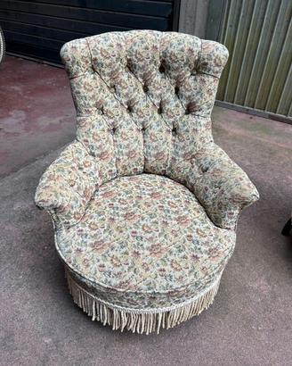 Poltrone vintage con braccioli