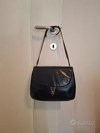 Borsa in Vera Pelle Vintage DP  Valentino Blu Oro