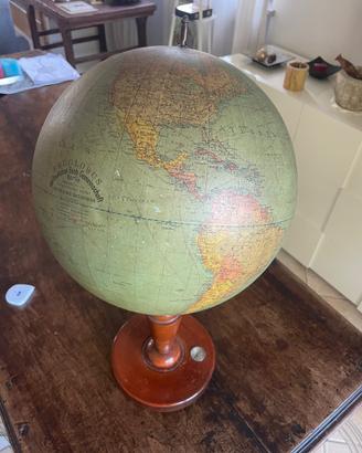 Mappamondo antico Dietrich Reimer Berlin anni '20 